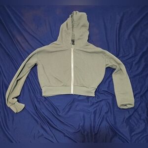 Forever 21 cropped zip hoodie